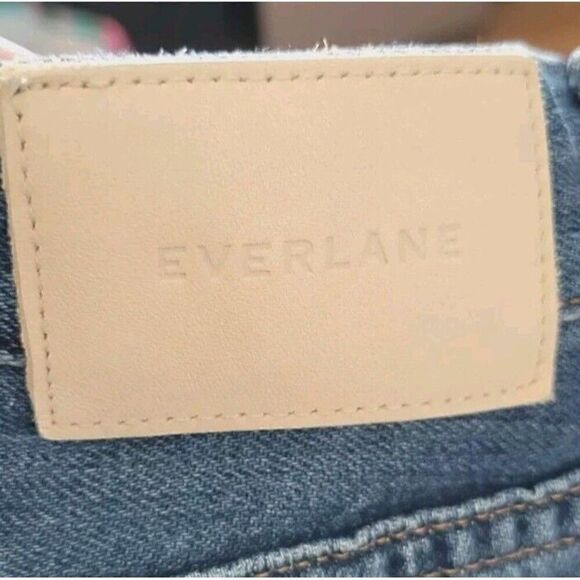 Everlane The Summer Jeans High Rise Cropped Distressed Medium Wash Size 29 - Picture 7 of 8